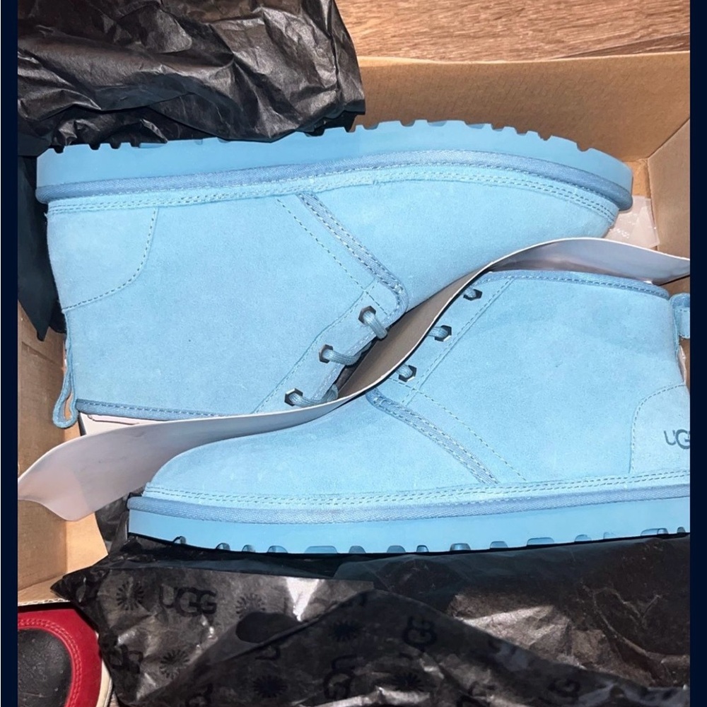 UGG Light Blue Suede Boots